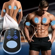 BAISEMAIN 3-in-1 TENS Unit Muscle Stimulator,Unit Muscle Stimulator for Relaxation,EMS Dual Channel Pulse Massager with 8 Reusable Electrode Pads 18 Modes for Back Neck Muscle Relief,Wireless Tens