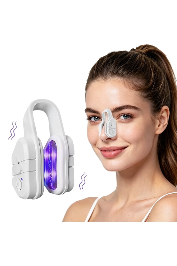 EMS Microcurrent Nose Shaper Clip, Electric Nose Slimmer, Vibration Nose Lifter with 5 Modes, Pain-Free Nose Bridge Straightener Corrector, Silicone Nose Shaper for Wide Nose