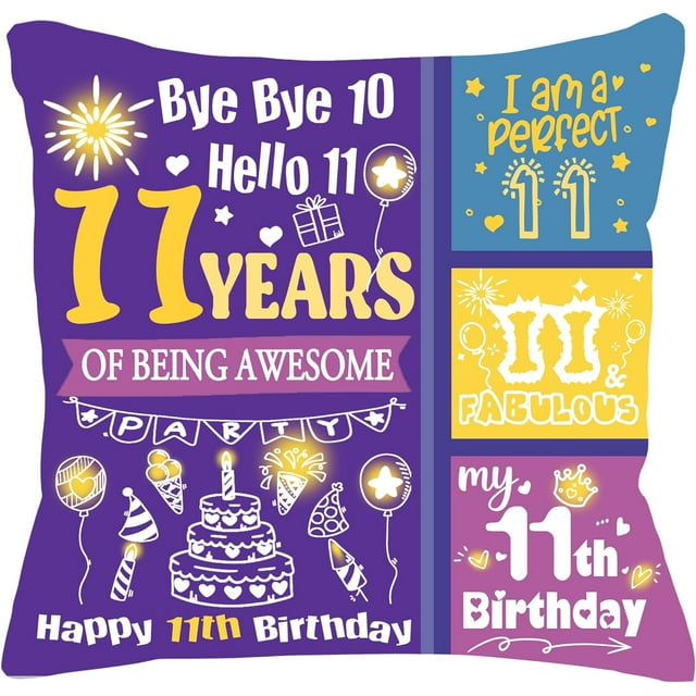 BAIYI Gifts for 11 Years Old 11th Birthday Gifts Decorations Colorful