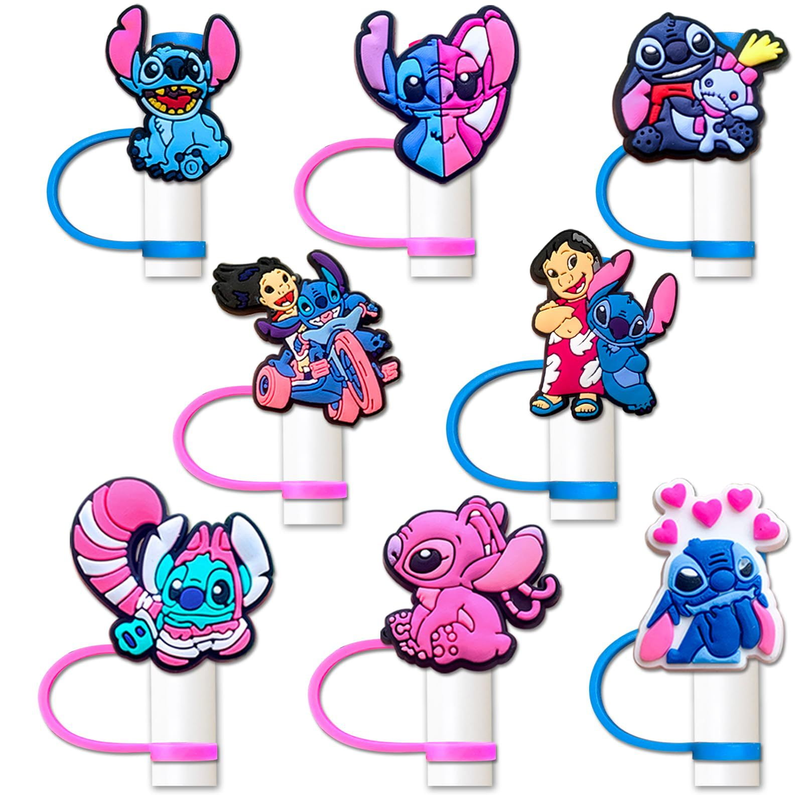YAYAYOUNG 8-Pack Silicone Bow Straw Covers - Cute Tips For Stanley Tumblers & Reusable Straws