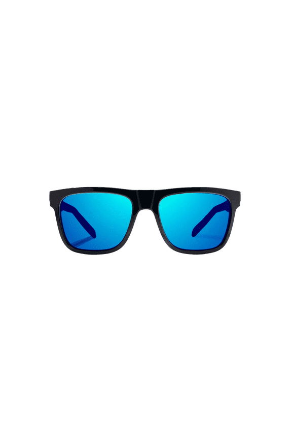 Hopedale Black Gloss | Blue Mirror Glass Sunglasses
