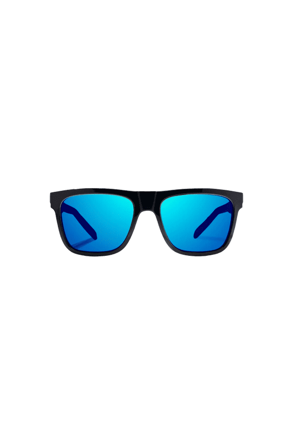 Hopedale Black Gloss | Blue Mirror Glass Sunglasses