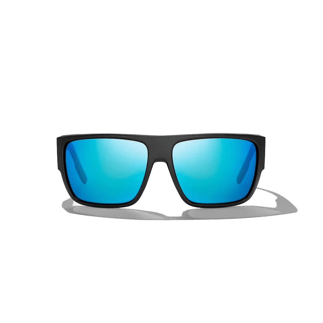 BAJIO Ozello Black Matte | Blue Mirror Glass Sunglasses