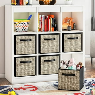 Fabric Storage Cubes with Handle, Foldable 11 Inch Cube Storage Bins, 6  Pack Storage Baskets for Shelves, Storage Boxes for Organizing Closet Bins