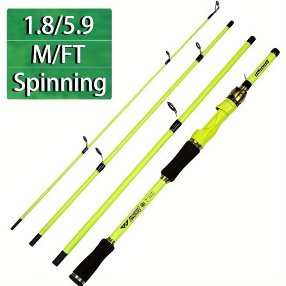 BAKAWA 70.87/82.68inch Baitcasting Spinning Travel Fishing Rods 4 Section Power Ultralight Feeder Lure Carp Portable Fishing Pole