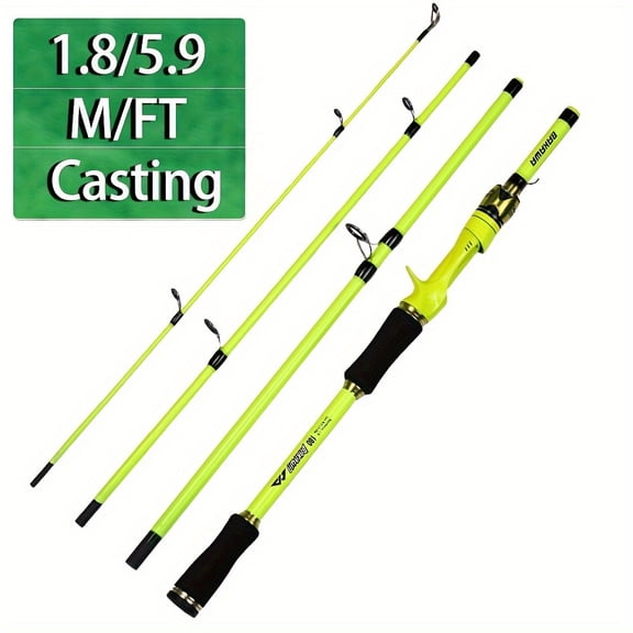 BAKAWA 70.87/82.68inch Baitcasting Spinning Travel Fishing Rods 4 Section Power Ultralight Feeder Lure Carp Portable Fishing Pole