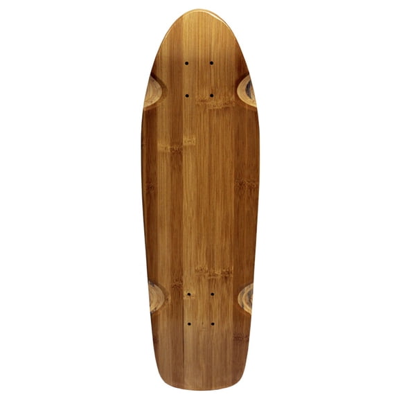 BAKED BAMBOO BEACH CRUISER SKATEBOARD DECK Old School Kick Shape Mini Lonboard
