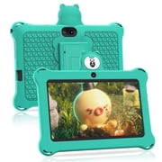 Kids Tablet 7 inch 32GB WiFi Android 13 Tablet For Kids| Bluetooth | Parental Control | Pre-Installed Learning Tablet Apps for Toddlers Children | with Shockproof CaseGreen