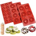 BAKER DEPOT Silicone Donut Mould Nonstick Baking Pan Large Molds for