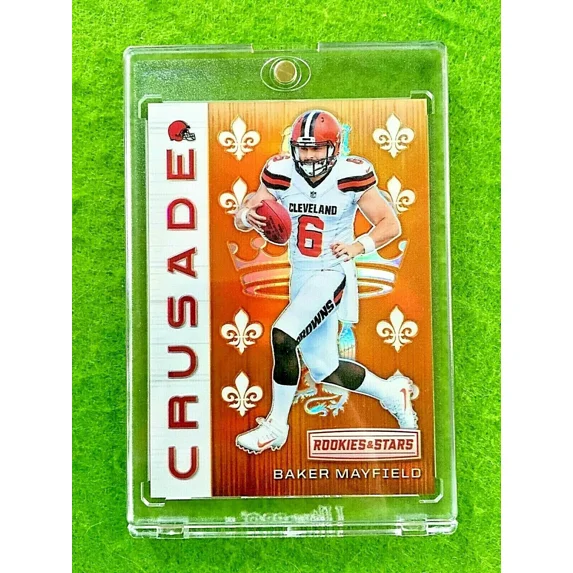 BAKER MAYFIELD ORANGE PRIZM ROOKIE CARD BROWNS 2018 Rookies & Stars CRUSADE #/35