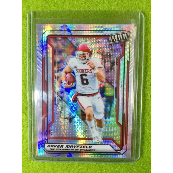BAKER MAYFIELD PRIZM CARD JERSEY #6 OU REFRACTOR /99 SP BROWNS 2019 National VIP