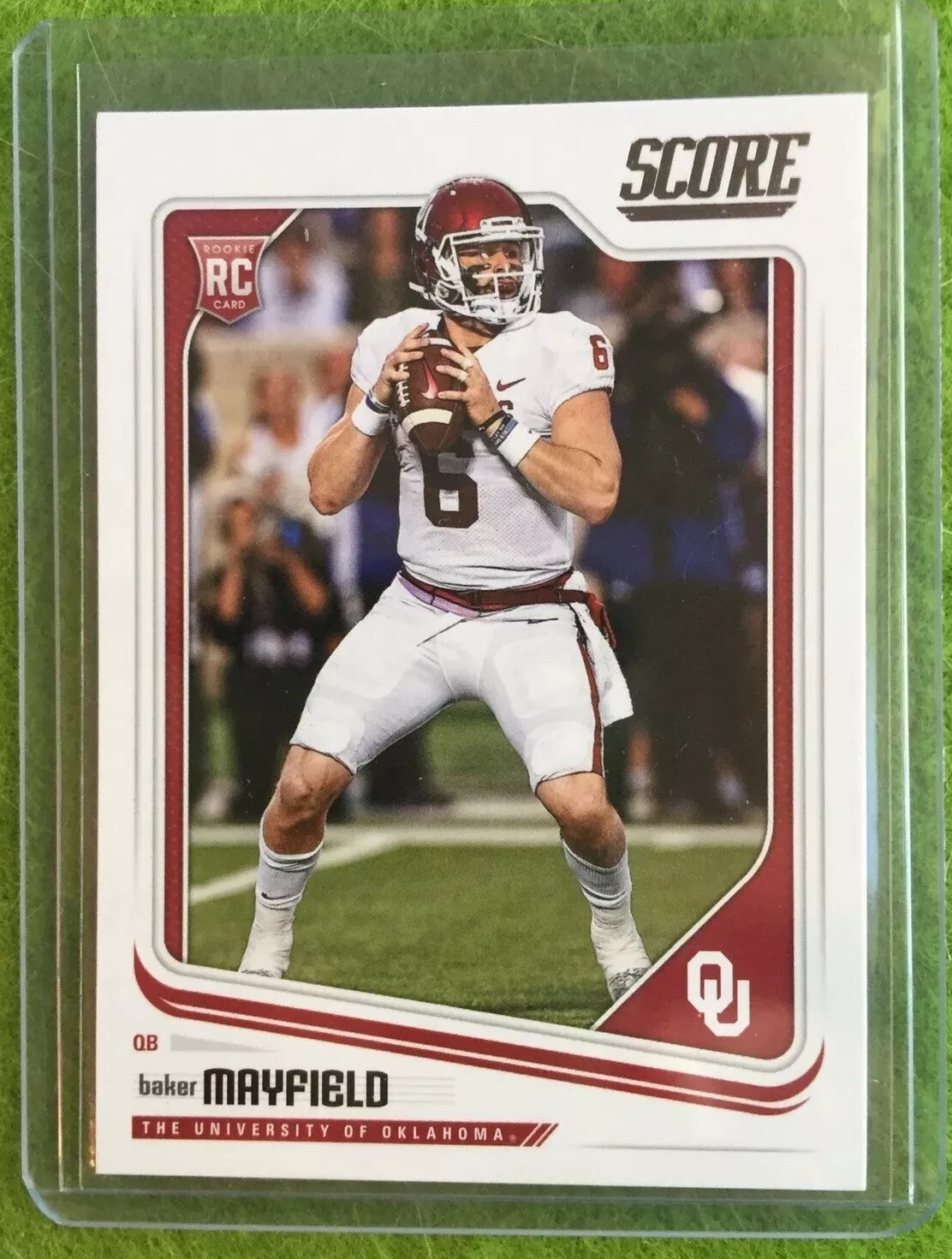 BAKER MAYFIELD ROOKIE CARD BROWNS JERSEY #6 2018 Panini Score Football