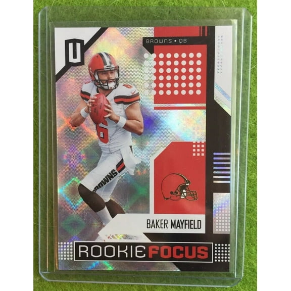 BAKER MAYFIELD ROOKIE PRIZM CARD REFRACTOR Holo 2018 Panini UNPARALLELED