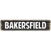 BAKERSFIELD Gift Cities Metal Signs Home Decor Gift 4x18 204180004060