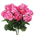thumbnail image 1 of BAKIBO 2 Pcs Artificial Geraniums Outdoor Silk Flowers Pink Artificial Geranium Bush Faux Flowers Geraniums for Floral Home Decor Indoor Garden Patio Grave Cemetary Vase Table Centerpiece, 1 of 7