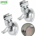 thumbnail image 1 of BAKIBO 2pcs Adjustable Shower Head Holders, No Drill Shower Mounting Brackets Removable Handheld Showerhead Clips Bathroom Suction Cup Handheld Shower Head Bracket (Silver), 1 of 13