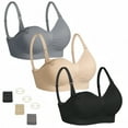 thumbnail image 1 of BAKIBO 3Pcs Nursing Bras for Breastfeeding, Seamless Ultra Comfort Maternity Bra, Natural Shape, Pregnancy Sleep Bralette, 1 of 12