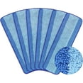 thumbnail image 1 of BAKIBO 6 Pack Microfiber Mop Pads, 18 Inch Reusable & Washable Cleaning Replacements Pads for Bona Spray Mop, Blue, 1 of 7