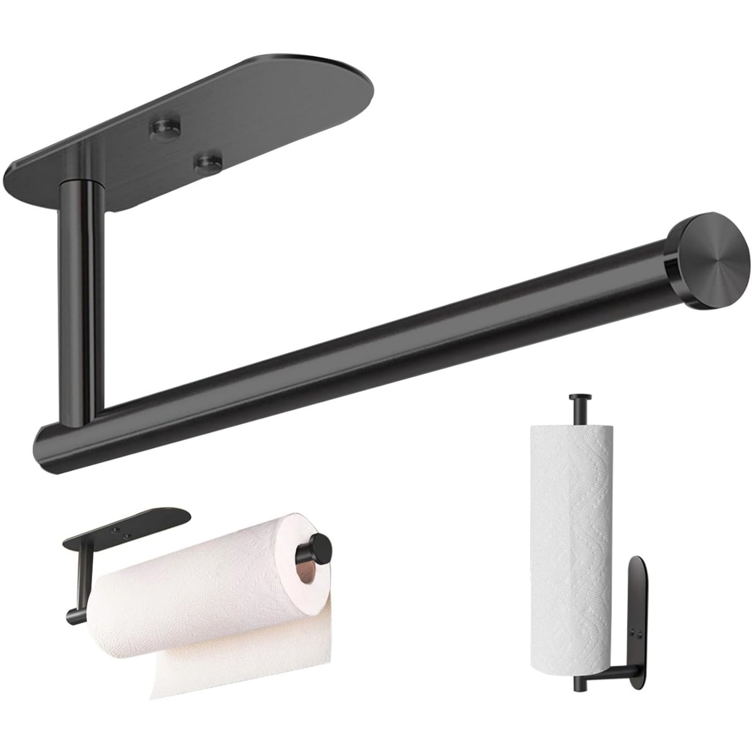 BAKIBO Paper Towel Holder, Under Cabinet Self Adhesive Paper Towel Roll ...