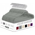 thumbnail image 1 of BAKIBO Premium Velvet Hangers 30 Pack, Ultra Thin Black Suit Hangers Non Slip, Heavy Duty Clothes Hangers for Closet, Shirt Pants, Hook Swivel 360 Degree, 1 of 8