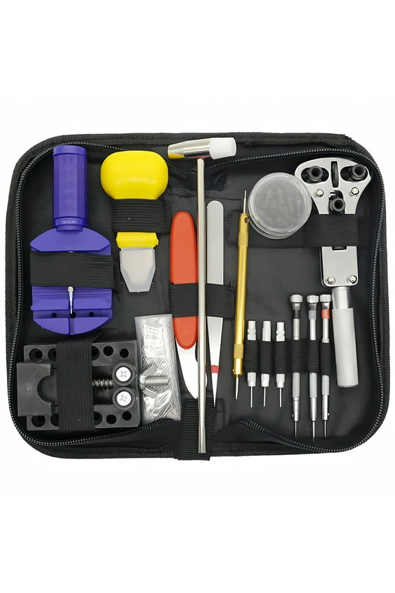 Watch Repair Kit, Watch Battery Replacement Tool Kit, Watch Link Removal Tool Kit, Watch Band Link Pin Tool Set with Carrying Case