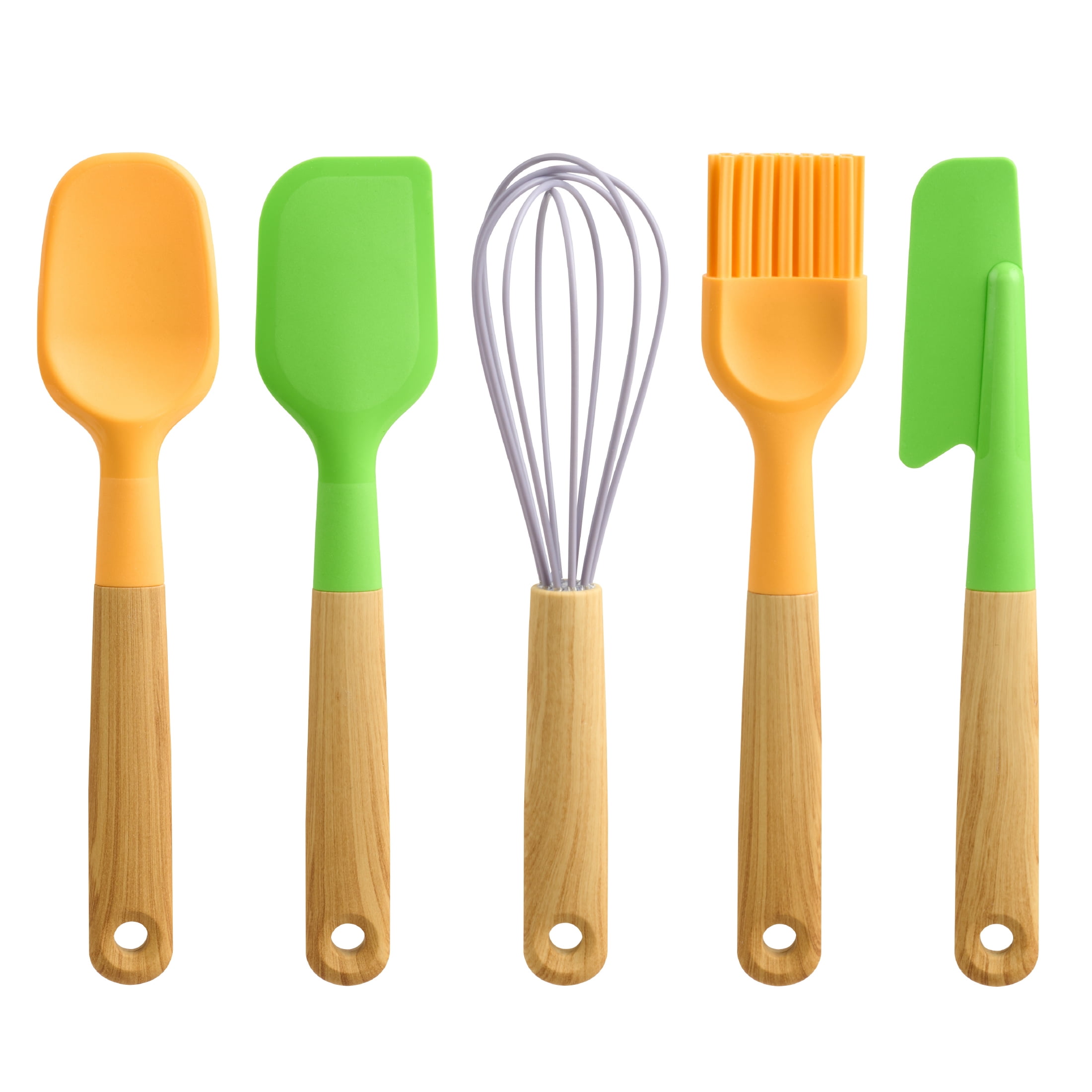 Way To Celebrate 5-Piece Mini Baking Tools Set, Halloween Themed, Orange, Green, Purple
