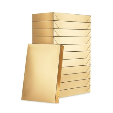 BAKIPACK 12Pcs Easter Gift Boxes with Lids for Clothes, Large Gold Gift Boxes, 14.5x9.5x2 inches