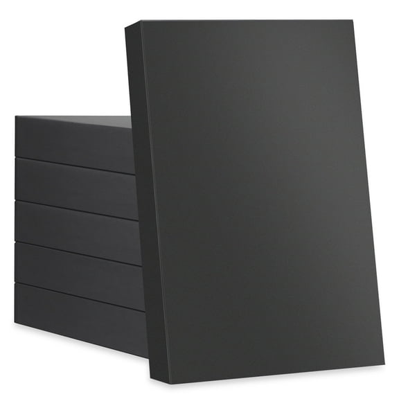 BAKIPACK 6 Extra Large Gift Boxes with Lids 17x11x2.5 inches Gift Wrap Boxes, Black Cloth Gift Boxes