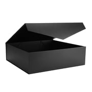 BAKIPACK Extra Large Gift Box, 16.3x14.2x5 inches, Black Magnetic Gift Box with Lid for Present