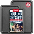 thumbnail image 1 of Bakken- Swiss 3-Piece Kitchen Baking Pan Set - Commercial Grade Carbon Steel Bakeware with Nonstick Coating, Stackable and Space-Saving Design, Oven Safe Tray (up to 450°F), Gray Marble, 1 of 7