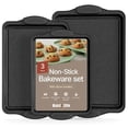 thumbnail image 1 of Bakken- Swiss Gray Marble Nonstick Baking Pan Set - 3-Piece Carbon Steel Bakeware with Silicone Handles - Professional Grade Oven Pans for Home Kitchen, 1 of 9