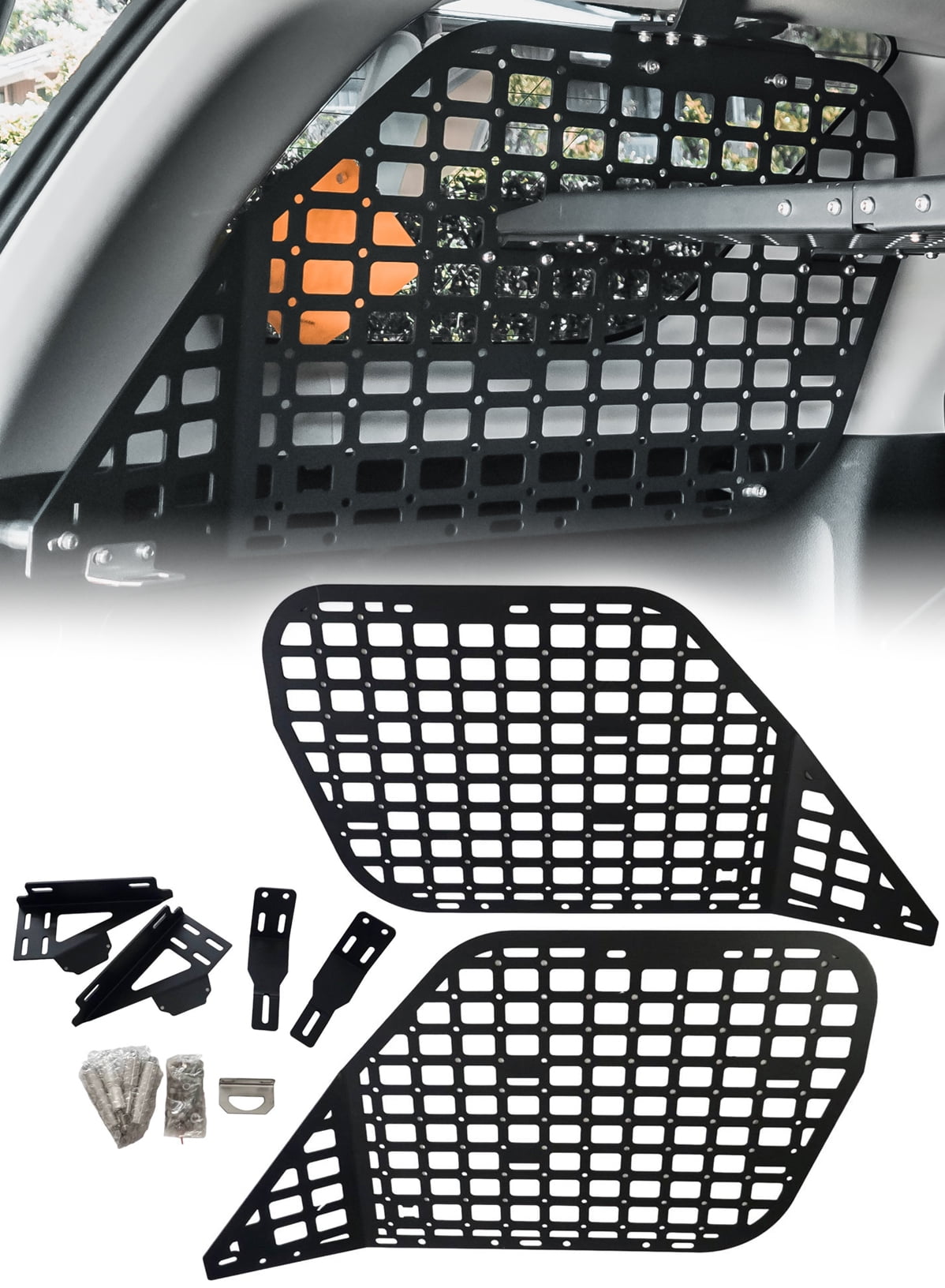 BAKOD Molle Storage Window Panel Shelf for 2010-2023 Toyota 4Runner Black  MSW100