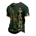 thumbnail image 1 of Mexico Men's Soccer Jersey, Men's Mexican Heritage Aztec Graphic T-Shirt, Short Sleeve Athletic Football Top, Eagle and Snake Emblem Fan Gear, 1 of 5