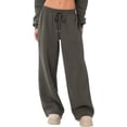 thumbnail image 1 of BAKREP Women's Sweatpants Wide Leg Elastic Loose Relaxed Sweat Pants Spring Winter Clothes Baggy Drawstring Joggers with Pockets, 1 of 12