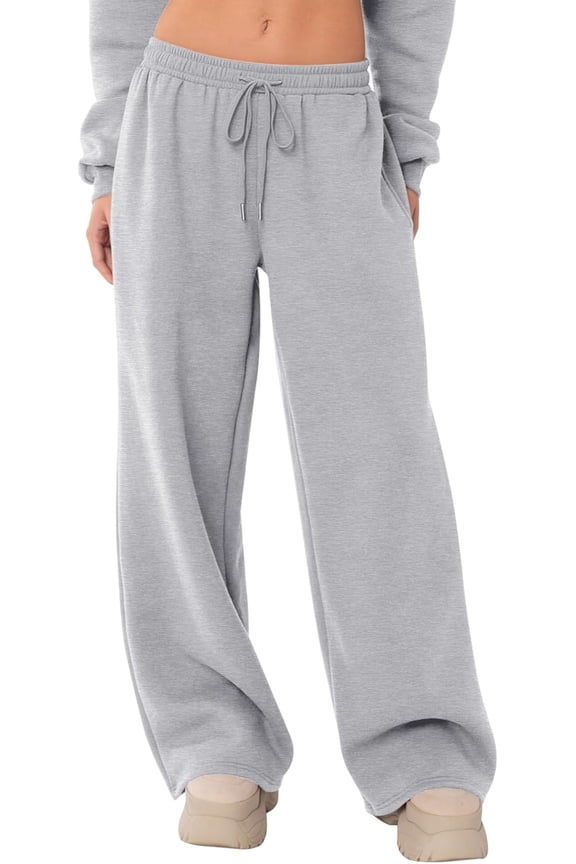 Women's Sweatpants Wide Leg Elastic Loose Relaxed Sweat Pants Spring Winter Clothes Baggy Drawstring Joggers with Pockets