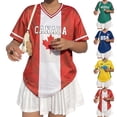thumbnail image 1 of BAKREP Womens Canada Jersey, Canada Flag Graphic Short Sleeve Tee V-Neck T Shirts Happy Trendy Jerseys for Women 2026 Football Shirts, 1 of 19