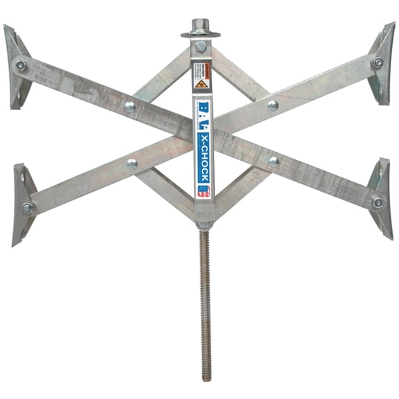 BAL 28014 X-tended Fit X-Chock Wheel Stabilizer Tire Chock Wide Dual Tandem Axle Shaped Camping RV Travel Trailer 5th Fifth Wheel Camper Single-Pack - 28014 Norco Industries