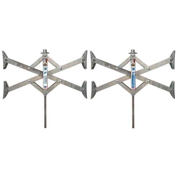 BAL 28024 X-tended Fit X-Chock USA Wheel Stabilizer Tire Chock Wide Dual Tandem Axle Shaped Camping RV Travel Trailer 5th Fifth Wheel Camper 2-Pack - 28024 Norco Industries