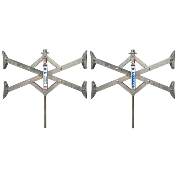 BAL 28024 X-tended Fit X-Chock USA Wheel Stabilizer Tire Chock Wide Dual Tandem Axle Shaped Camping RV Travel Trailer 5th Fifth Wheel Camper 2-Pack - 28024 Norco Industries