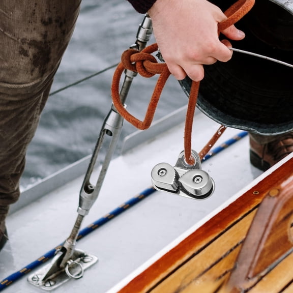 BALAHAPY 1 Set Cam Cleat for Sailboats and Canoe with Rope Protection 5x0.9x0.9in