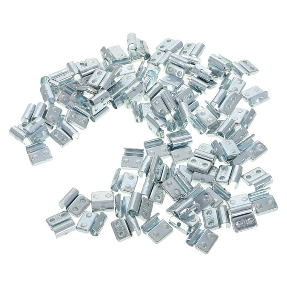 BALAHAPY 100Pcs Wheel Weights for Car Tires Tire Balance Silver Clip On Hooks Iron Aluminum Alloy Steel 0.8x0.8x0.4in