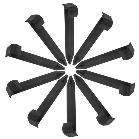 BALAHAPY 10Pcs Irrigation Drip Holder for Soil Grip and Micro Irrigation Black PP 5.9X1.2X0.9In