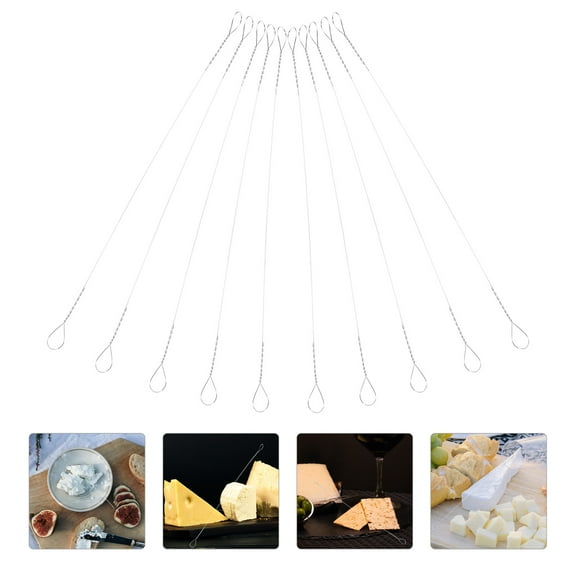 BALAHAPY 10Pcs Wire Cheese Cutter for Block Cheese in Rust-resistant Material