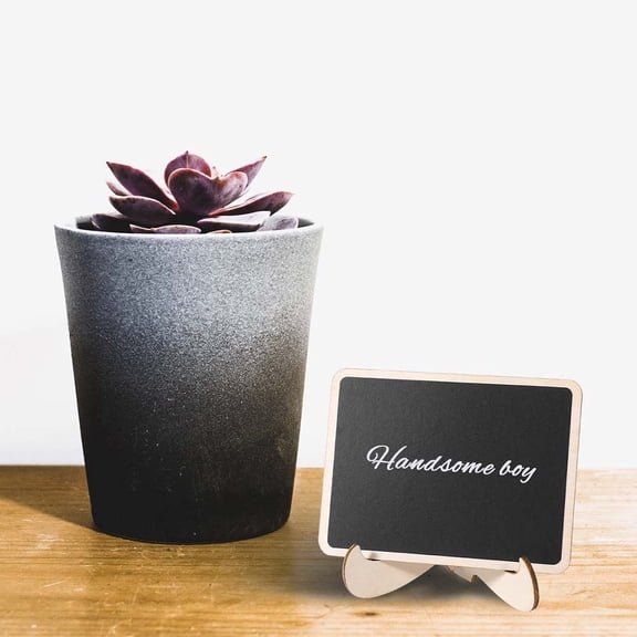 BALAHAPY 12Pcs Small Chalkboard Signs with Stand for Table Decorations and Signage in Black