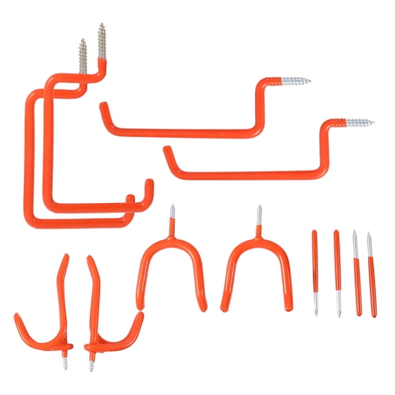 BALAHAPY Farm Tool Hook Orange Steel Handymen Outdoor Use 12Pcs 7.0x4.1x0.2in