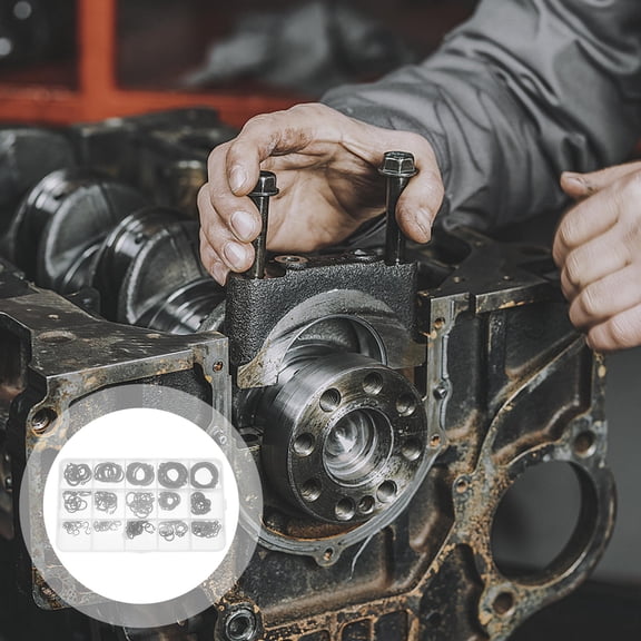 BALAHAPY 175Pcs Round Snap Clip Snap Ring Set for Mechanics in Appliance Repairs and Automotive Work