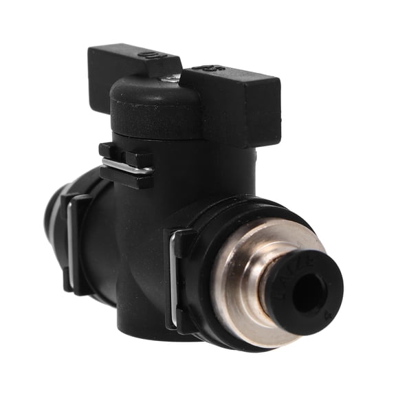 BALAHAPY 1Pack Air Pipe Ball Valves Black Plastic Push to Connect Round for Pneumatic Systems 3.5X5.5X2CM