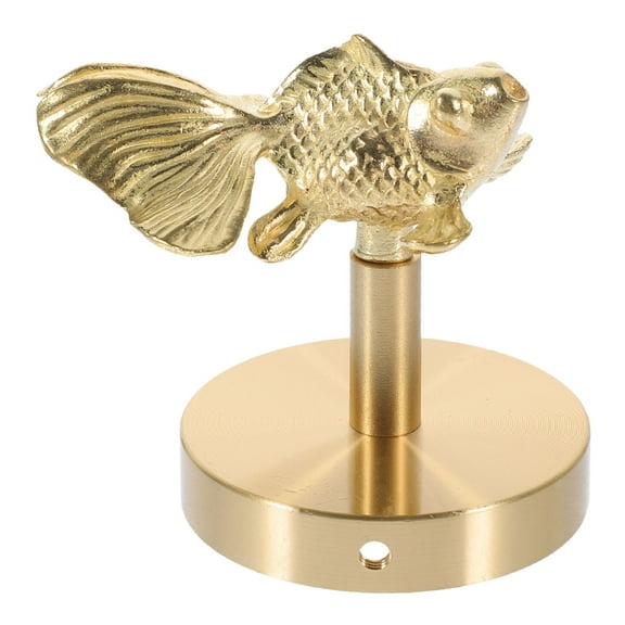BALAHAPY 1Pack Decorative Wall Hook Golden Brass Goldfish Disk Shape European Style For Door Back Bathroom Homeowners