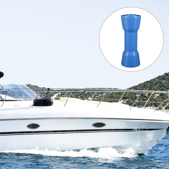 BALAHAPY 1Pcs Boat Trailer Rollers Blue Rubber for Marine Boat Wear Resistant Preventing Damage