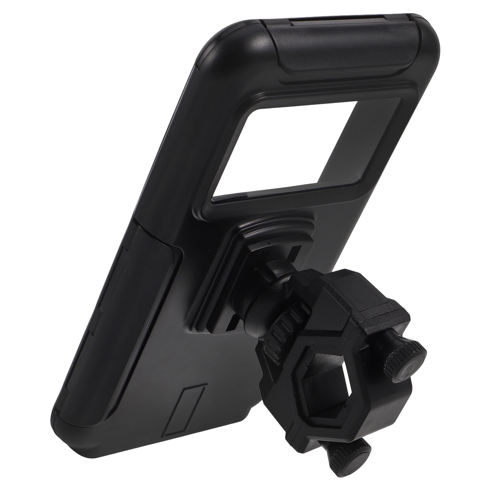 BALAHAPY 1Pcs Phone Holder For Motorcycle Waterproof Black Plastic And Metal
